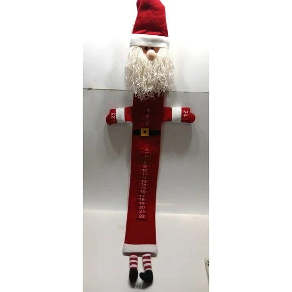 Santa Count Down Plush Advent Calendar Long Legs Children Christmas Fun - Picture 1 of 9